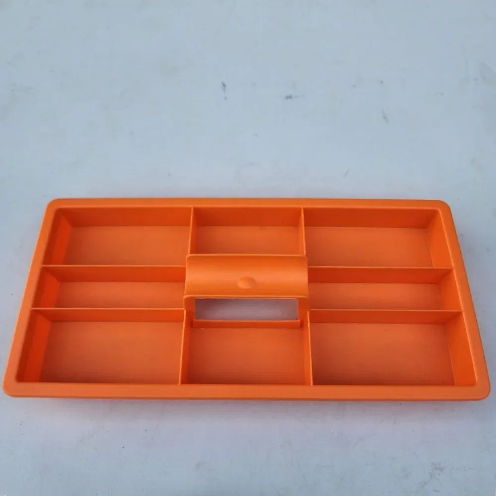 NEW Drawer Organizer Craft Divider with Handle Orange Divided Caddy Arts Crafts